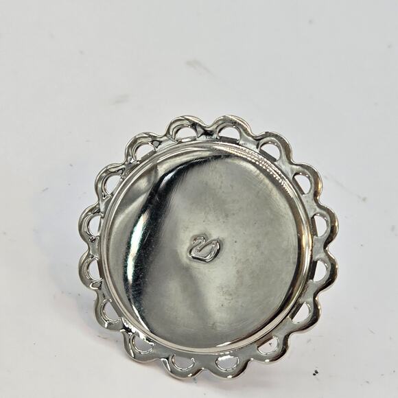 Swarovski Crystal Birthday Cake Rhodium Tray No Box Missing Flame 296555 - Picture 2 of 7